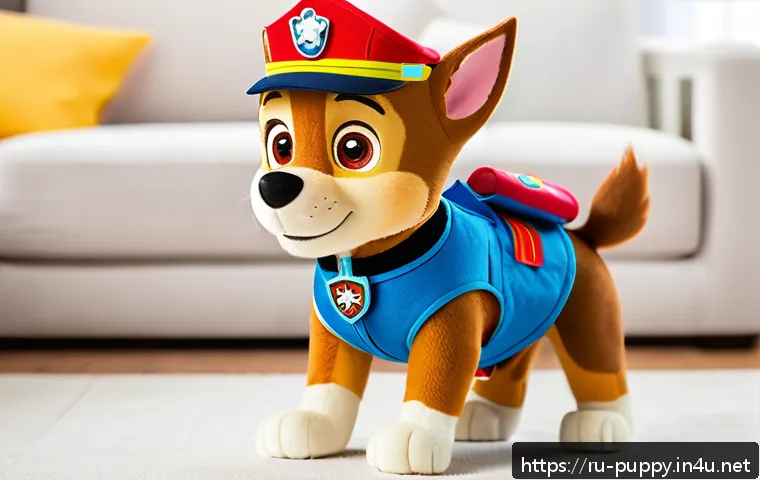 퍼피구조대 DIY 코스튬 제작 - A cheerful young child wearing a comfortable Paw Patrol costume made from soft cotton fabric with de...