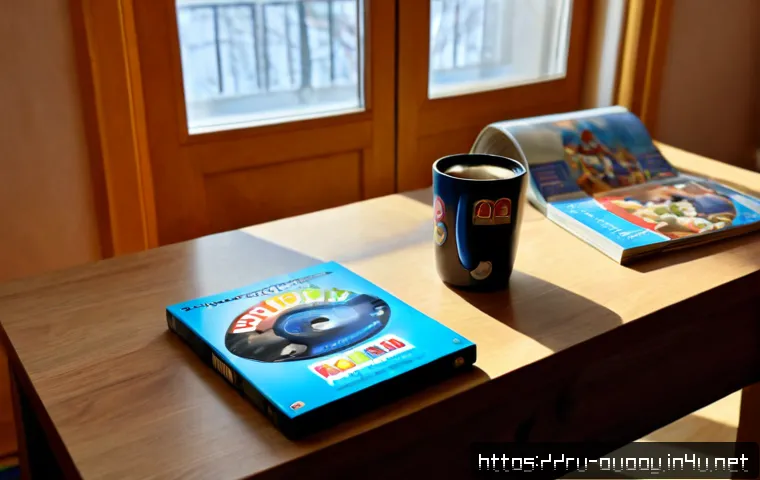 퍼피구조대 특별판 DVD - Photorealistic product scene of a blank special-edition children’s DVD case beside a DVD disc, featu...